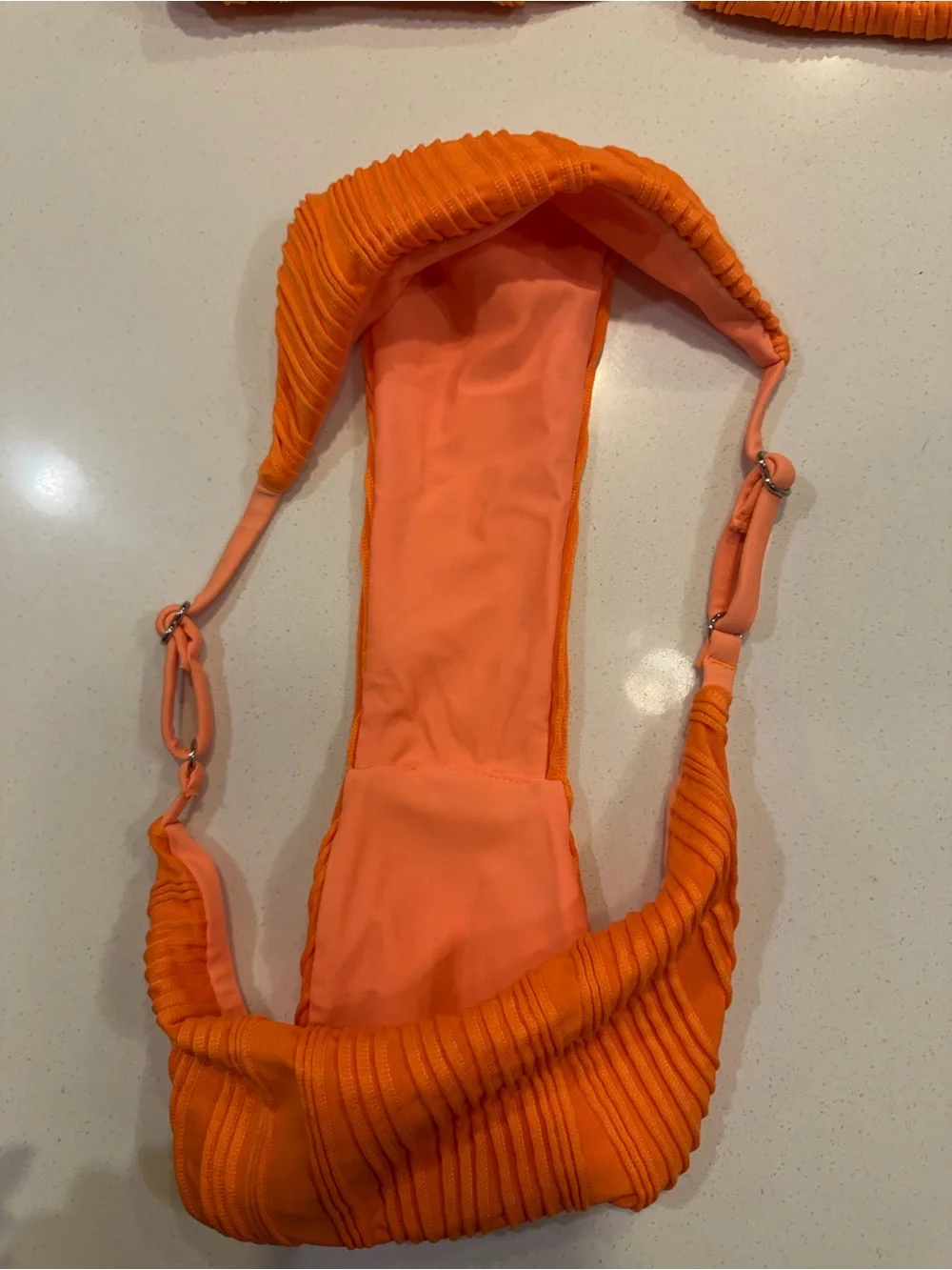Seamolly Vibrant Orange Textured Bikini Set - Picture 7 of 7